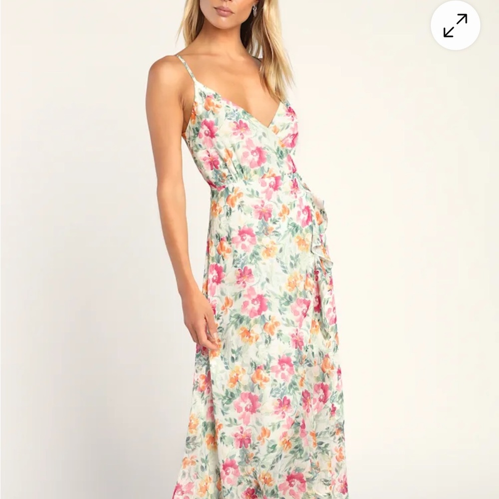 Lulus Floral Print Maxi Dress
